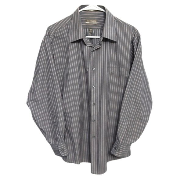 Van Heusen Button Up Fitted Shirt Mens Large - Picture 3 of 13